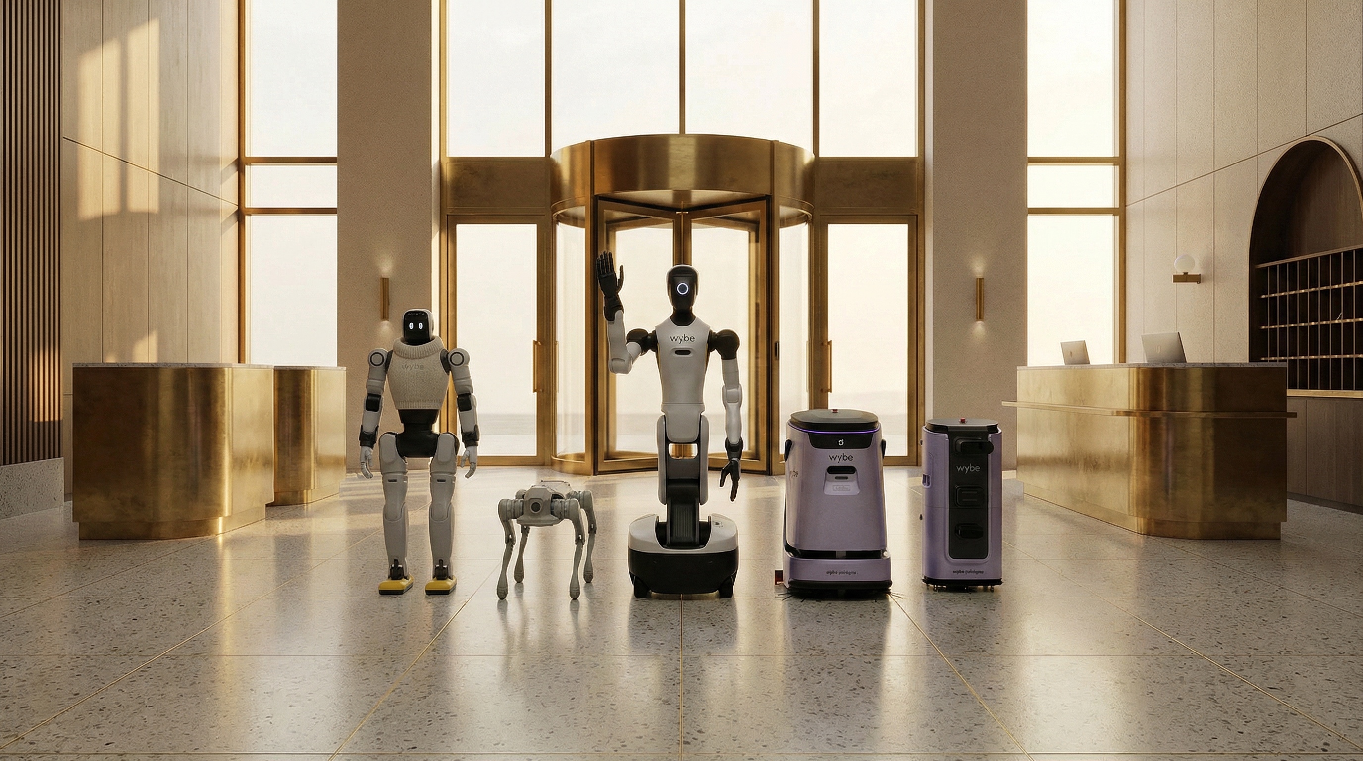 Wybe robot fleet arriving at an office building