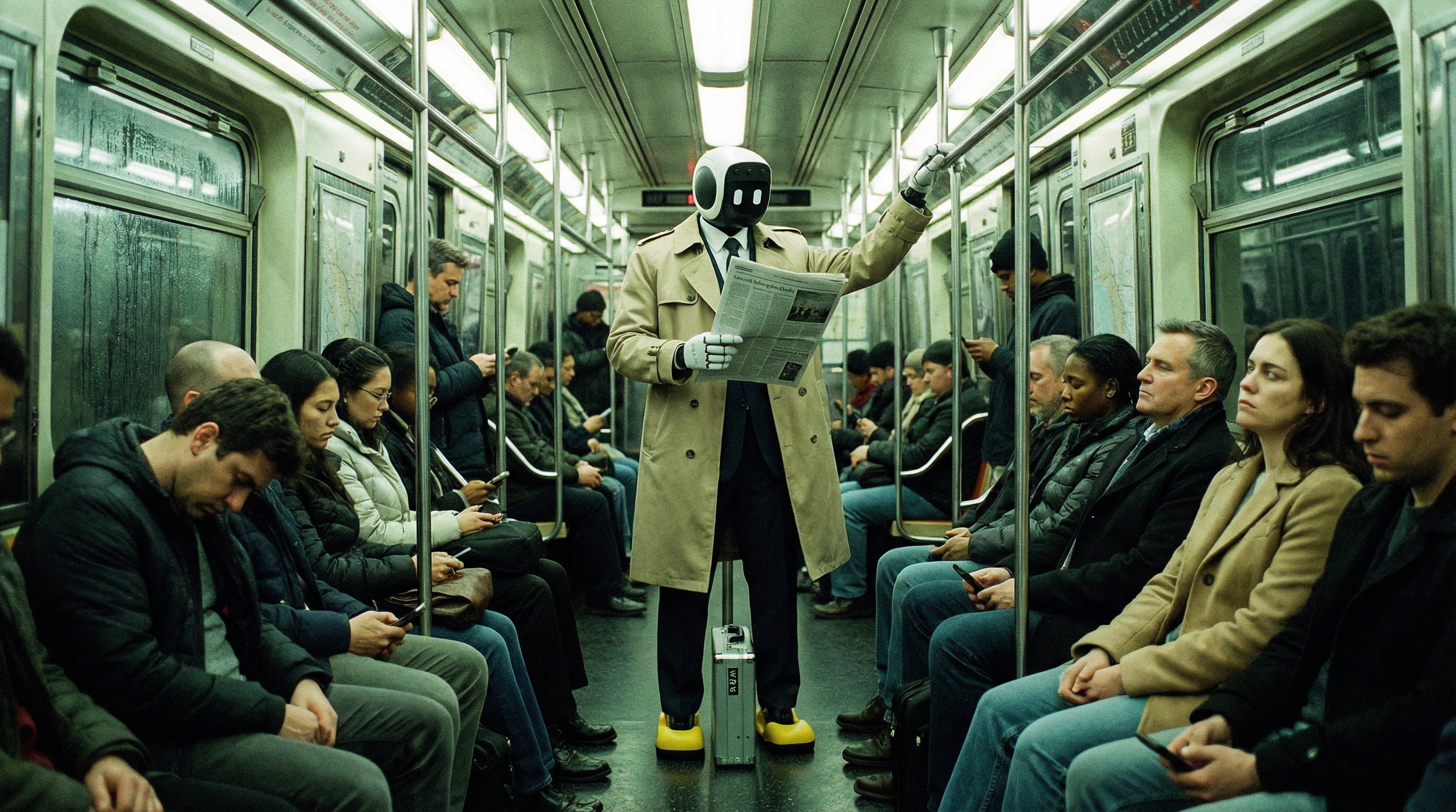 Wybe commuting on the subway